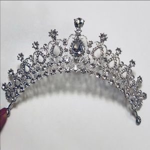 Dazzling Silver CZ Tiara